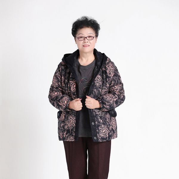 new cotton jackets 2019 women parkas hood winter spring thick coats plus over size 5xl 6xl quilted female outerwear big size, Black